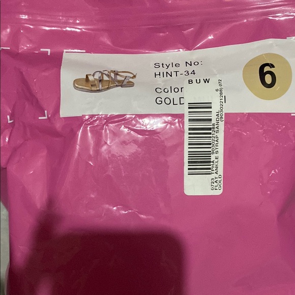 Rouge helium Metallic Strappy Sandals rainbow brand women size 6 - Picture 6 of 6